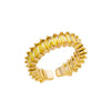 Gold Plated Adjustable Zircon Flower Ring