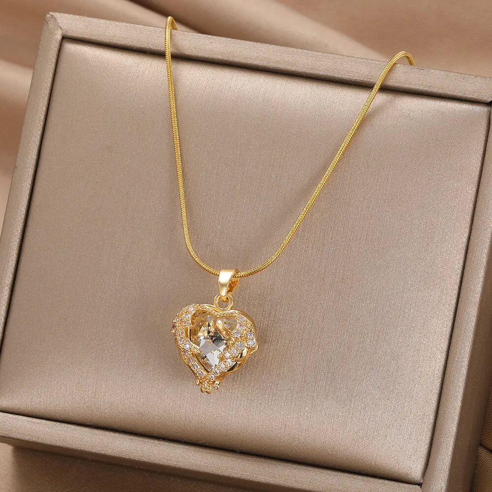 Enamel Heart Pendants: Stylish Valentine's Necklaces